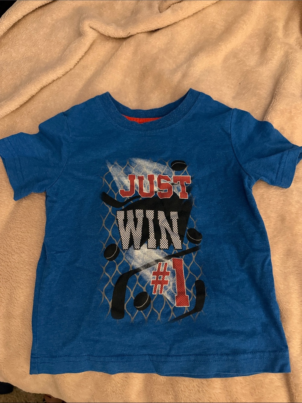 5/$25 Athletic Works Blue 'Just Win #1' Graphic Tee